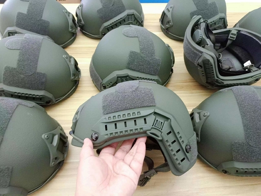 Bahan UHMWPE Helm anti peluru balistik tinggi dengan berat 1,4 kg
