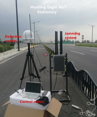 Perangkat Anti Drone dapat digunakan sebagai sistem yang dipasang di kendaraan dan stasioner